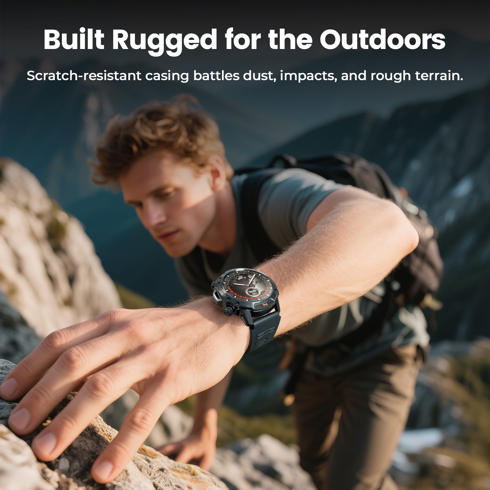 WalkerFit Motion 6 Black Silicone smartwatch product image