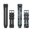WalkerFit Black and camouflage 22mm silicone sport watch band 2-pack