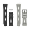 WalkerFit Black and gray 22mm silicone sport watch band 2-pack