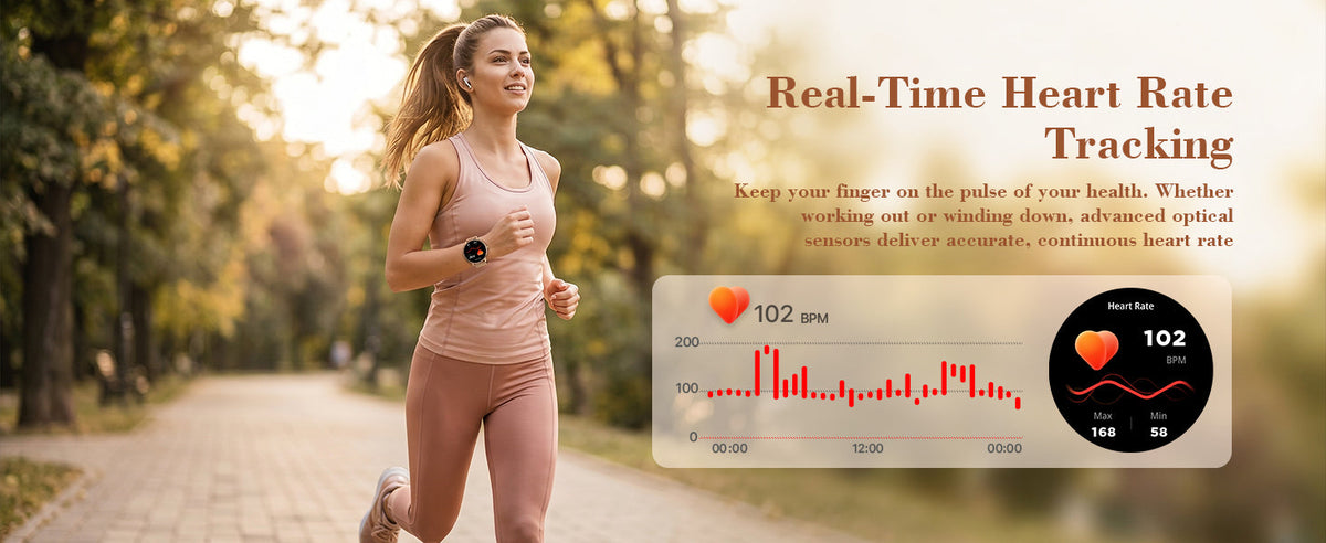 WalkerFit Aura 2 smartwatch heart rate tracking