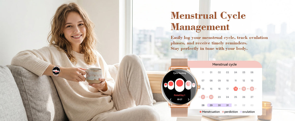 WalkerFit Aura 2 smartwatch menstrual cycle tracking
