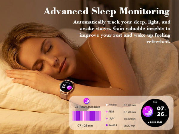 WalkerFit Aura 2 smartwatch sleep monitoring