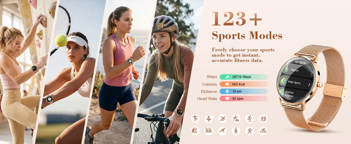 WalkerFit Aura 2 smartwatch sports and daily activity tracking