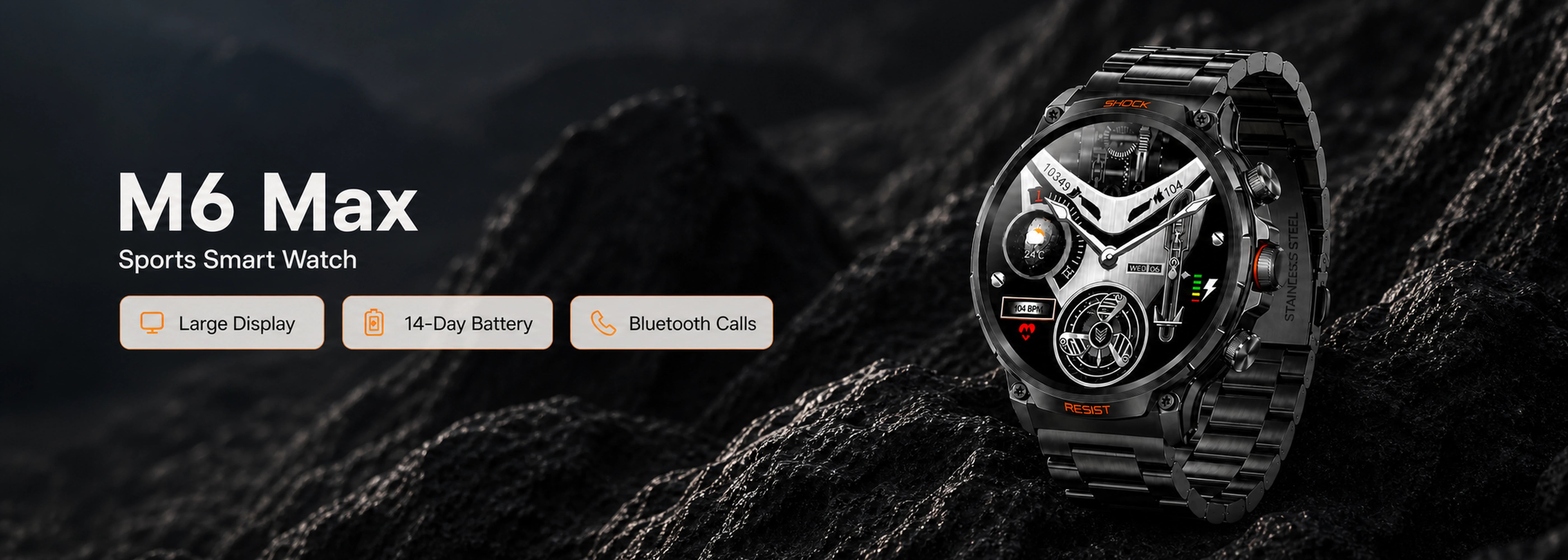 WalkerFit M6 Max sports smartwatch homepage banner