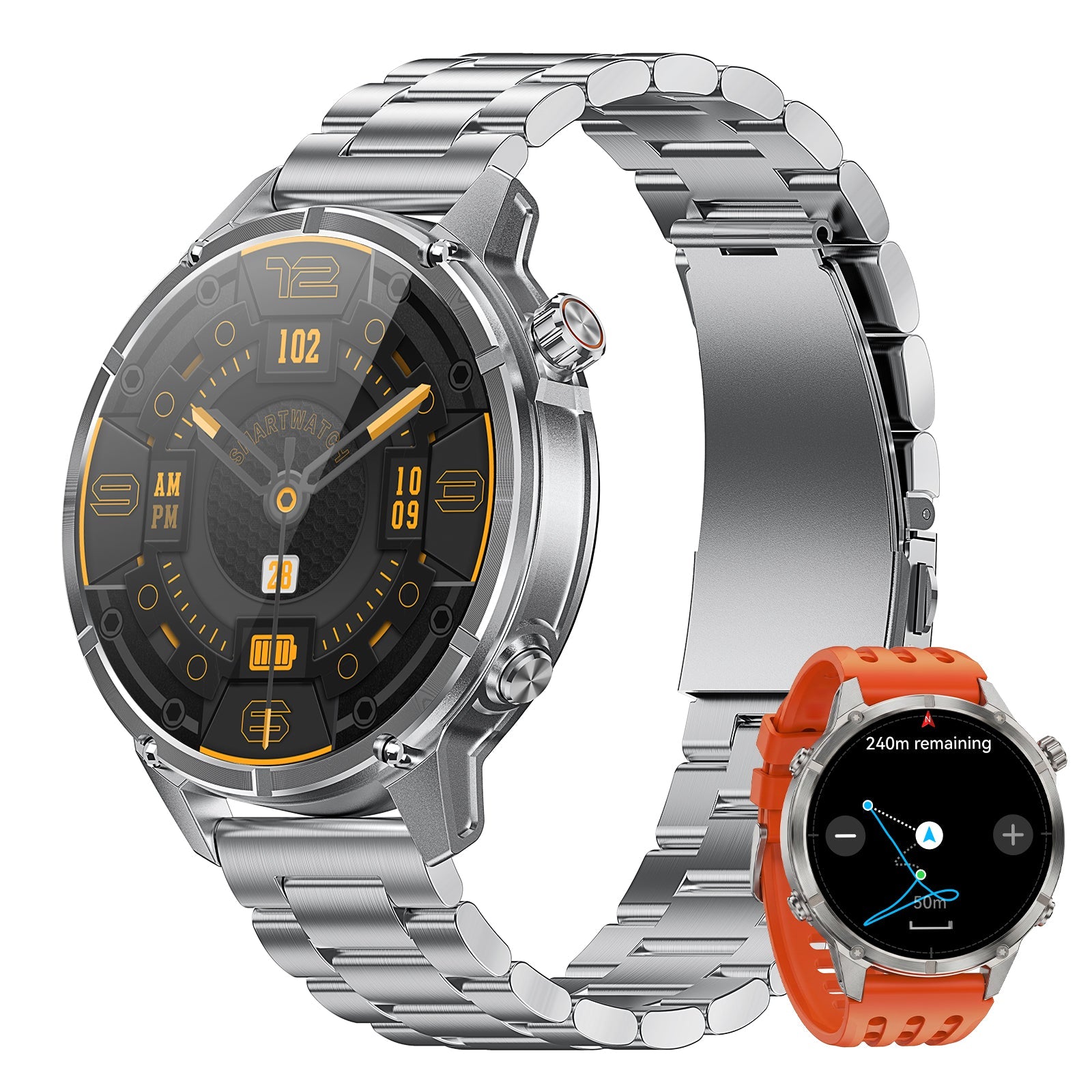 WalkerFit Motion 6 GPS silver smartwatch silver product view