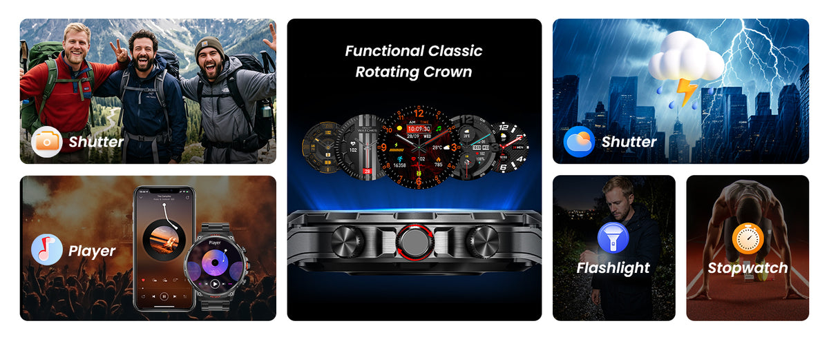 M6 Max Black steel smartwatch useful tools beyond the basics
