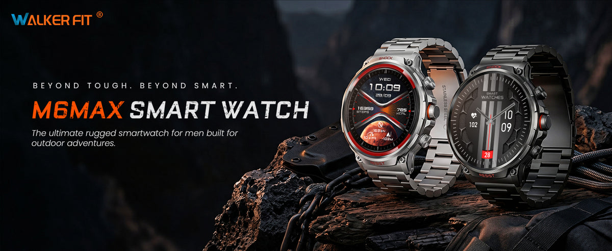 M6 Max Silver steel smartwatch built for a bigger view