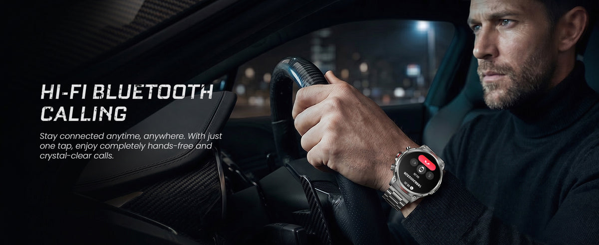 M6 Max Silver steel smartwatch clear bluetooth calling from your wrist