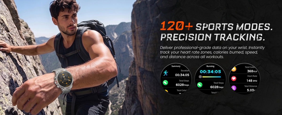 M6 Max Silver steel smartwatch track more ways to move