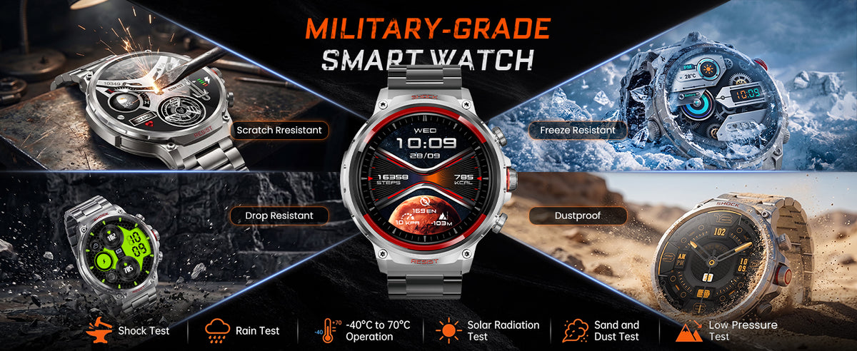 M6 Max Silver steel smartwatch built for demanding everyday conditions