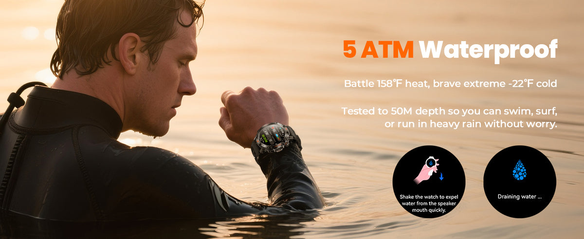 WalkerFit Motion 6 Silicone 5ATM water resistance
