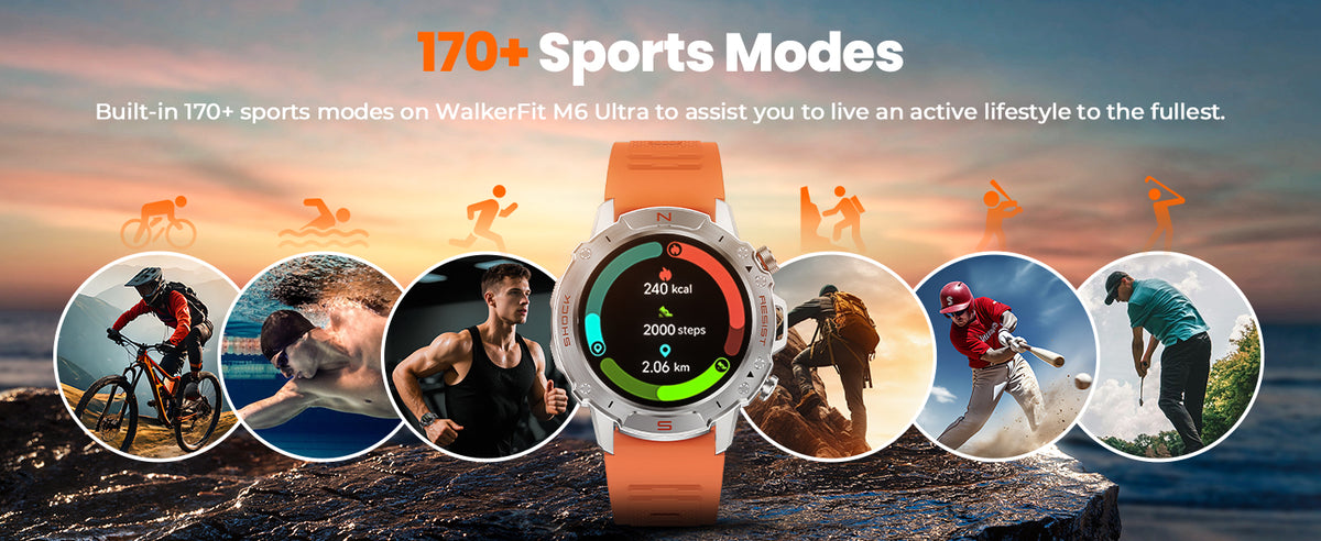 Motion 6 Silver case with 170 plus sports modes