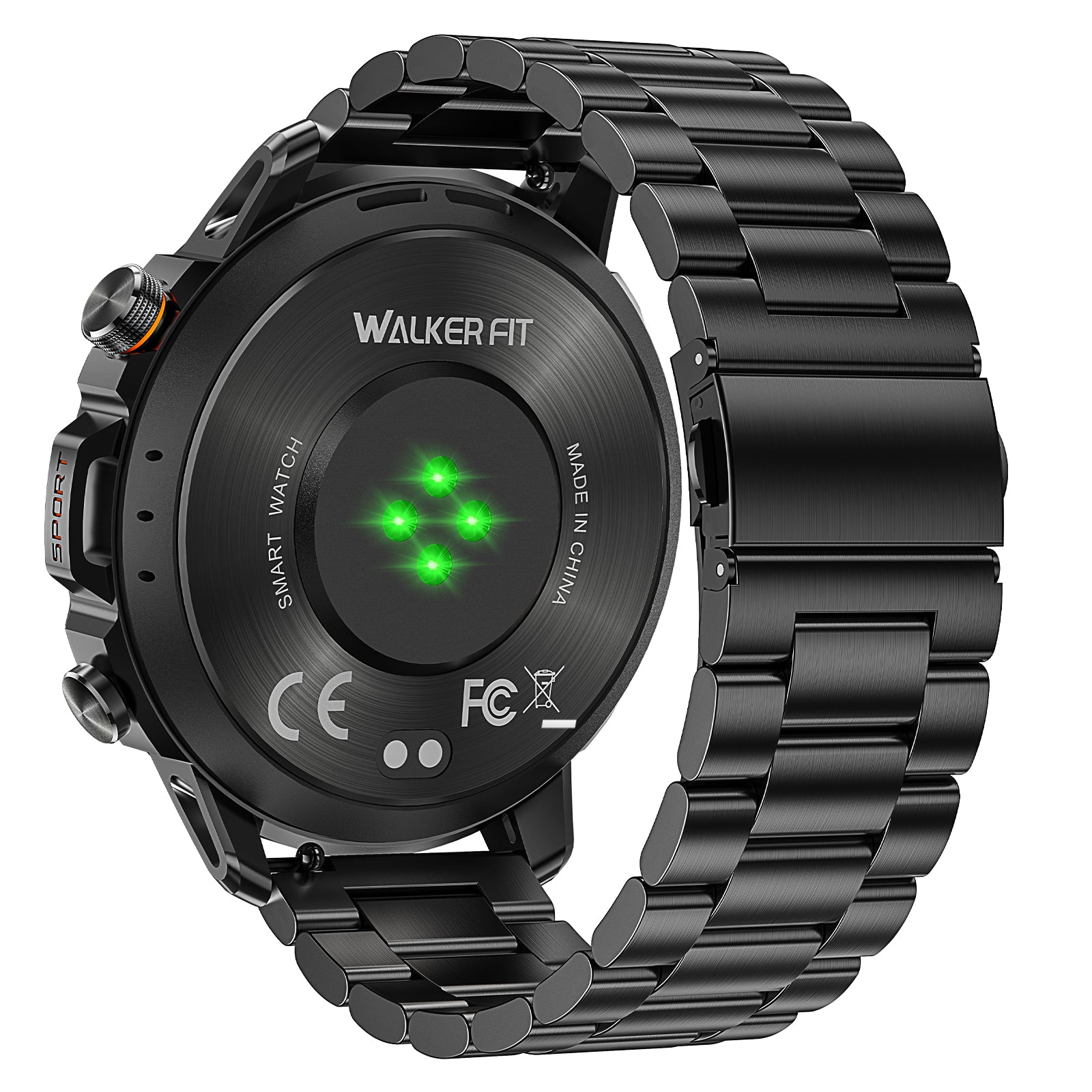 WalkerFit Motion 6 Black Steel smartwatch product image
