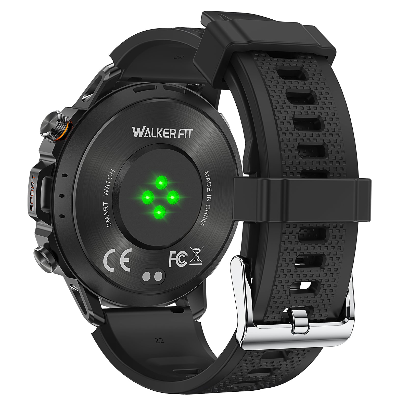 WalkerFit Motion 6 Black Silicone smartwatch product image