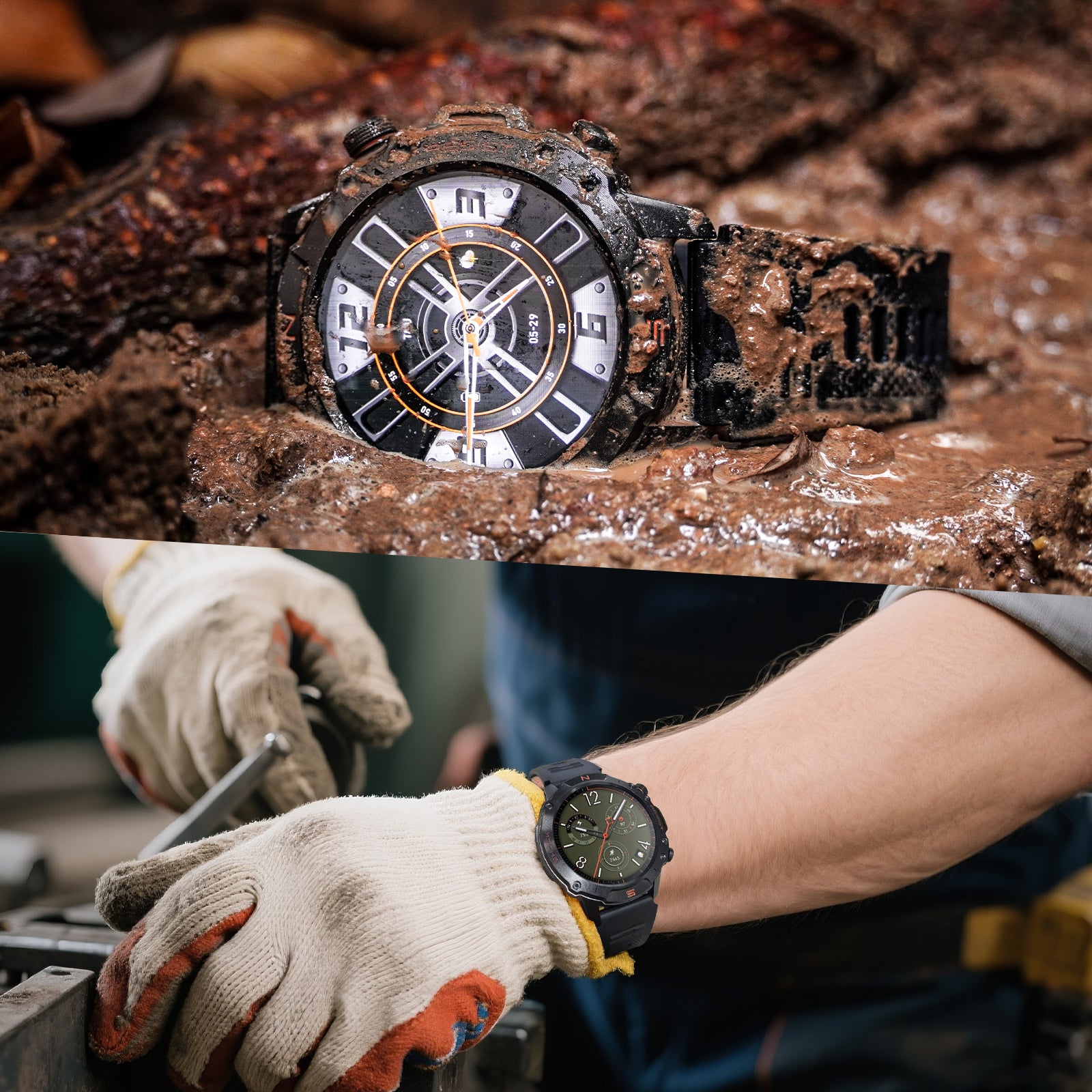 WalkerFit Motion 6 Black Silicone smartwatch product image