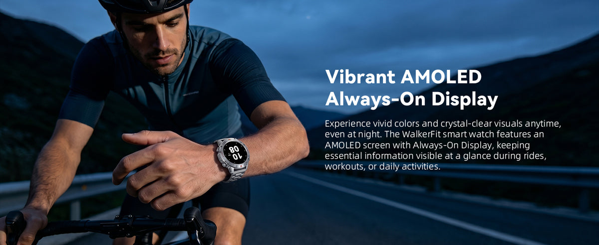 Motion 6 AMOLED Always-On Display during outdoor training